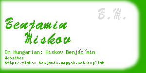 benjamin miskov business card